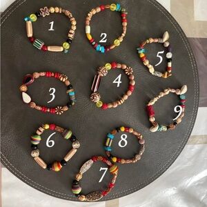 Colorful handmade Beaded Bracelets Set